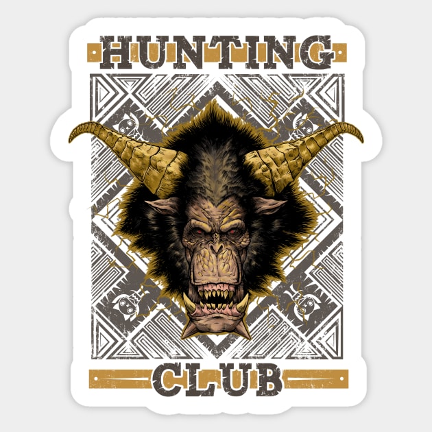 Hunting Club: Thunder Oozaru Sticker by AdamWorks